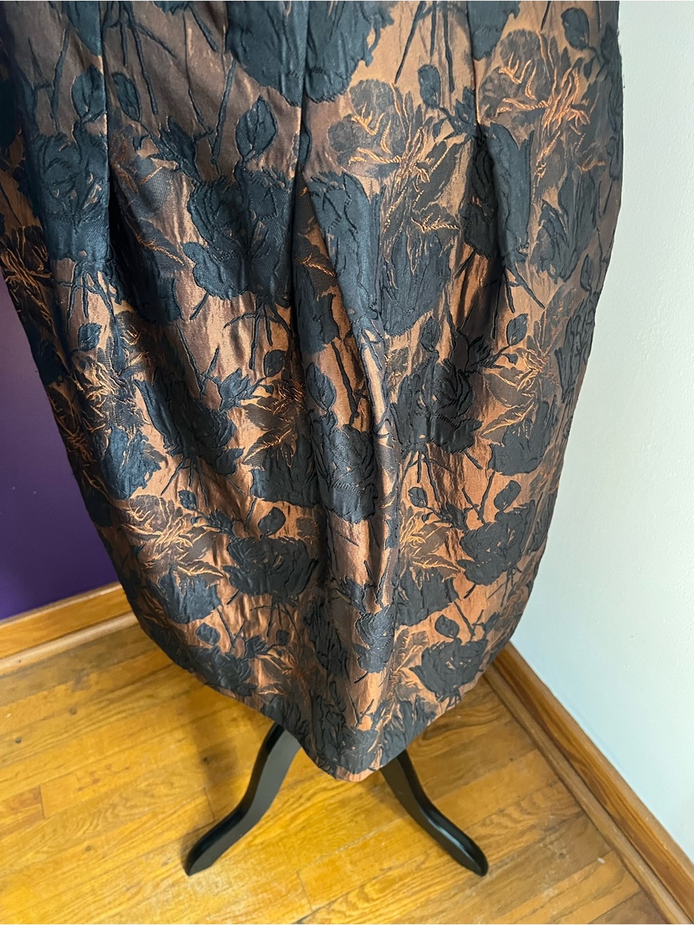 7 for $30 Talbots Sleeveless Black and Brown Floral Jacquard Dress - Picture 6 of 13